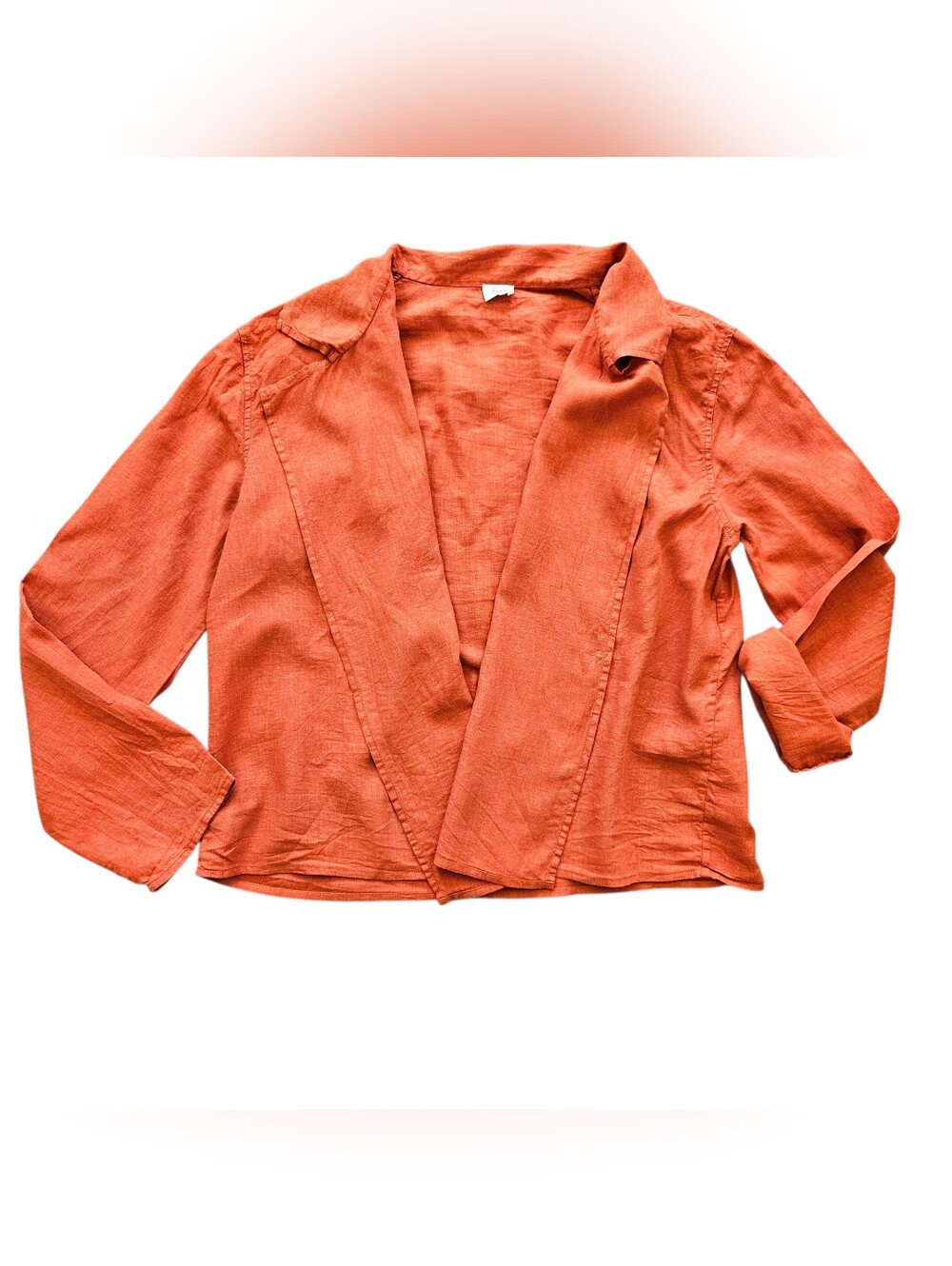 Wilfred Aritzia Linen Blend Open Front Blazer